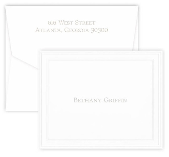 Constance Embossed Folded Note Cards